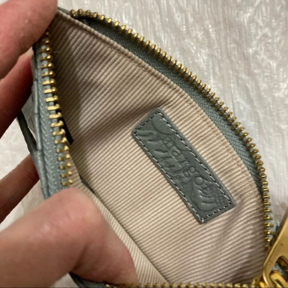 Margot embossed leather card holder wallet
